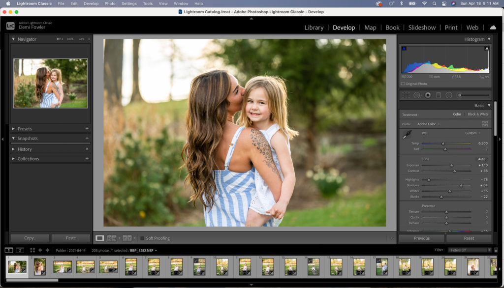 Editing basics within Adobe Lightroom